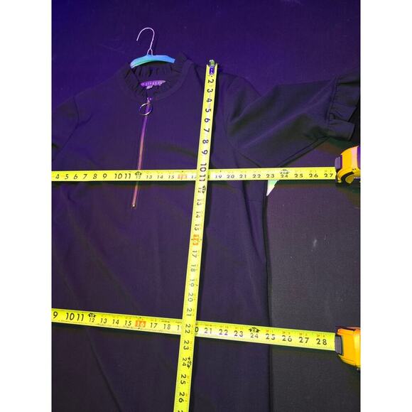 Sharagano Women Blue Polyester Round Neck 3/4 Sleeve Knee Length Dress Size 16 - Picture 12 of 12